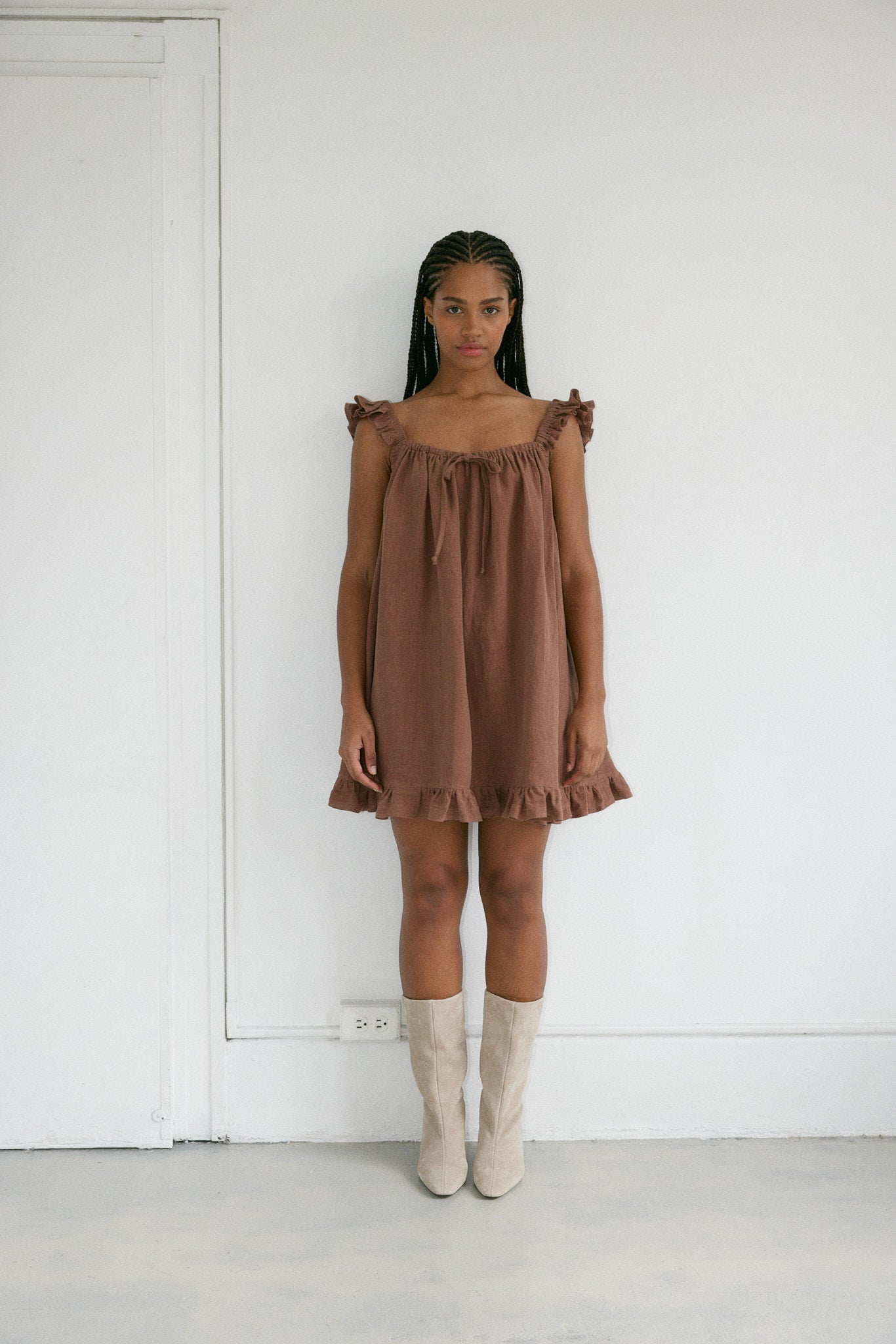 The Ruffle Mini Dress (+ colours)