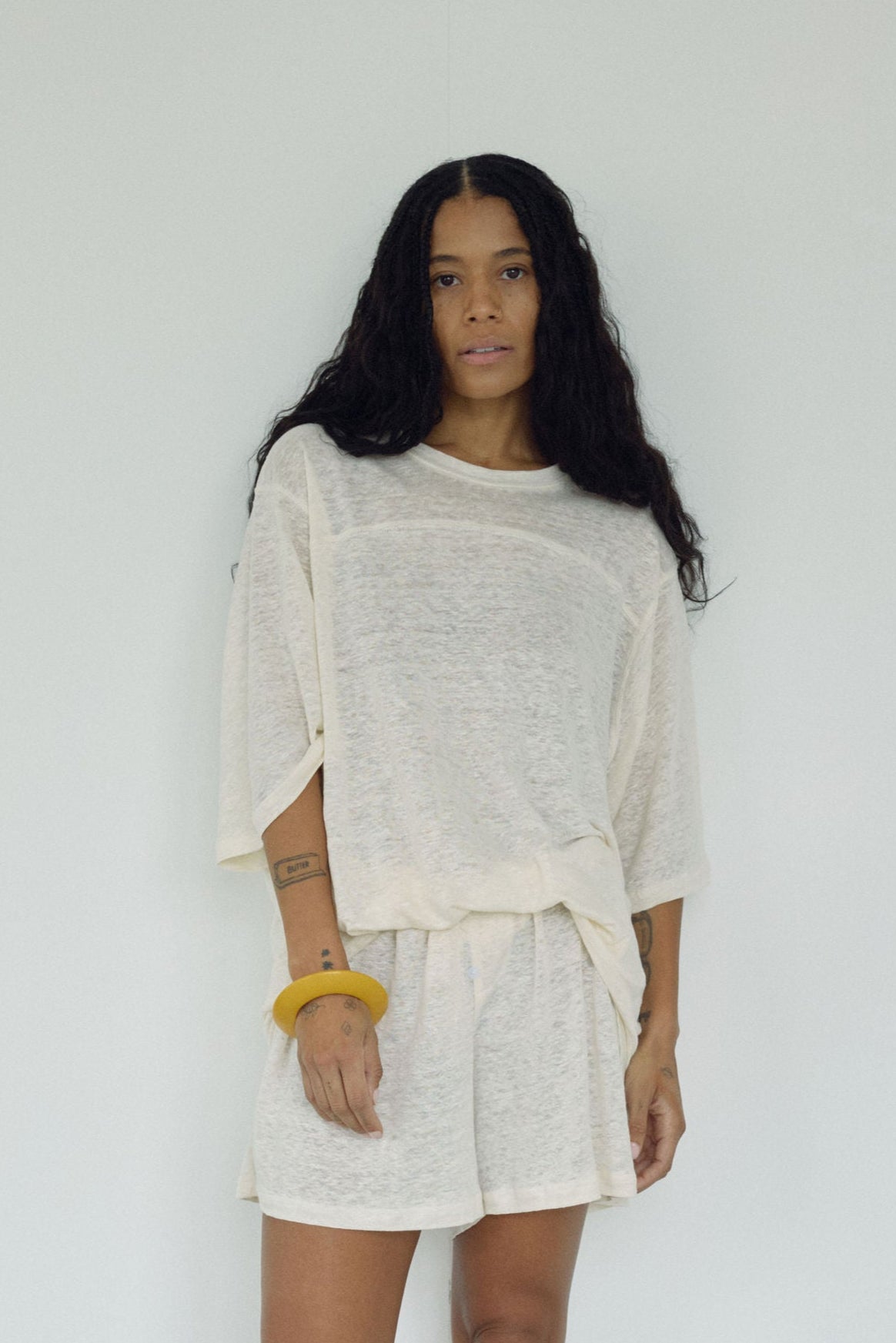 The Linen Tee, Milk