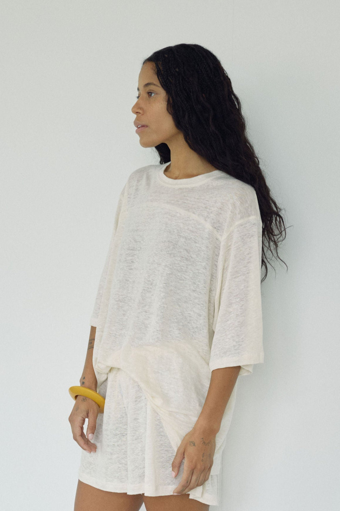 The Linen Tee, Milk