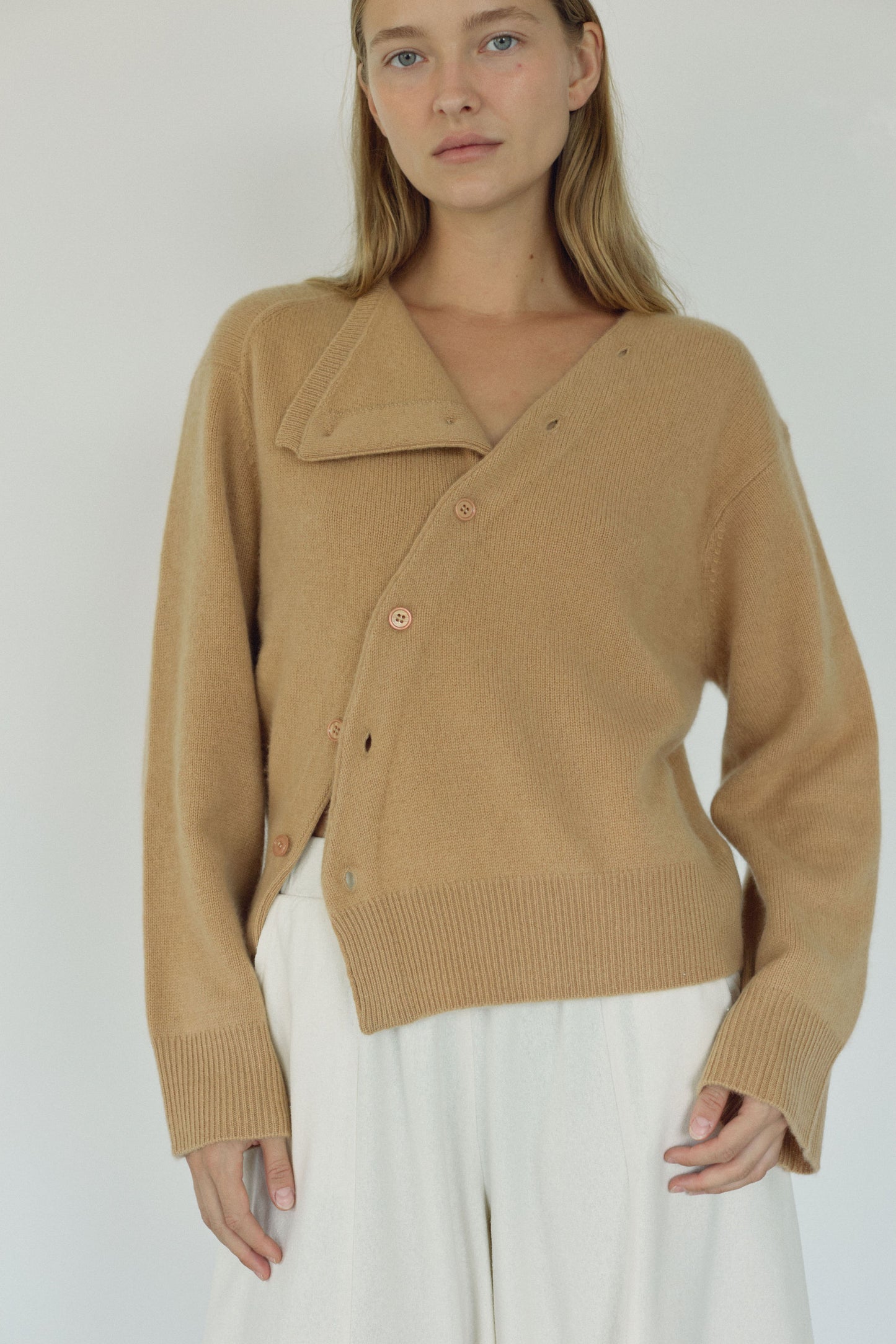 The Asymmetric Cashmere Knit, Toast
