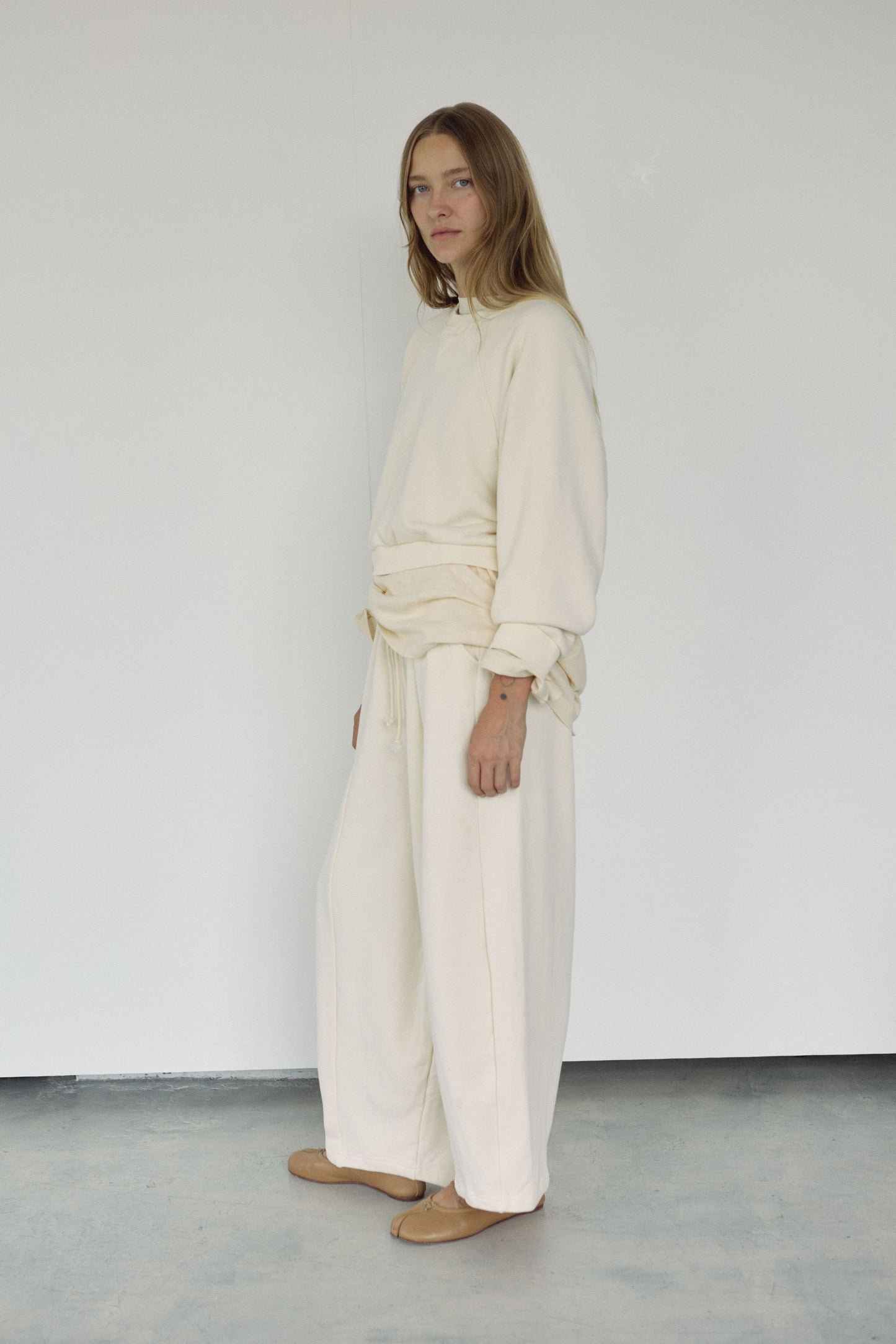 The Barrel Sweat Pant - Milk