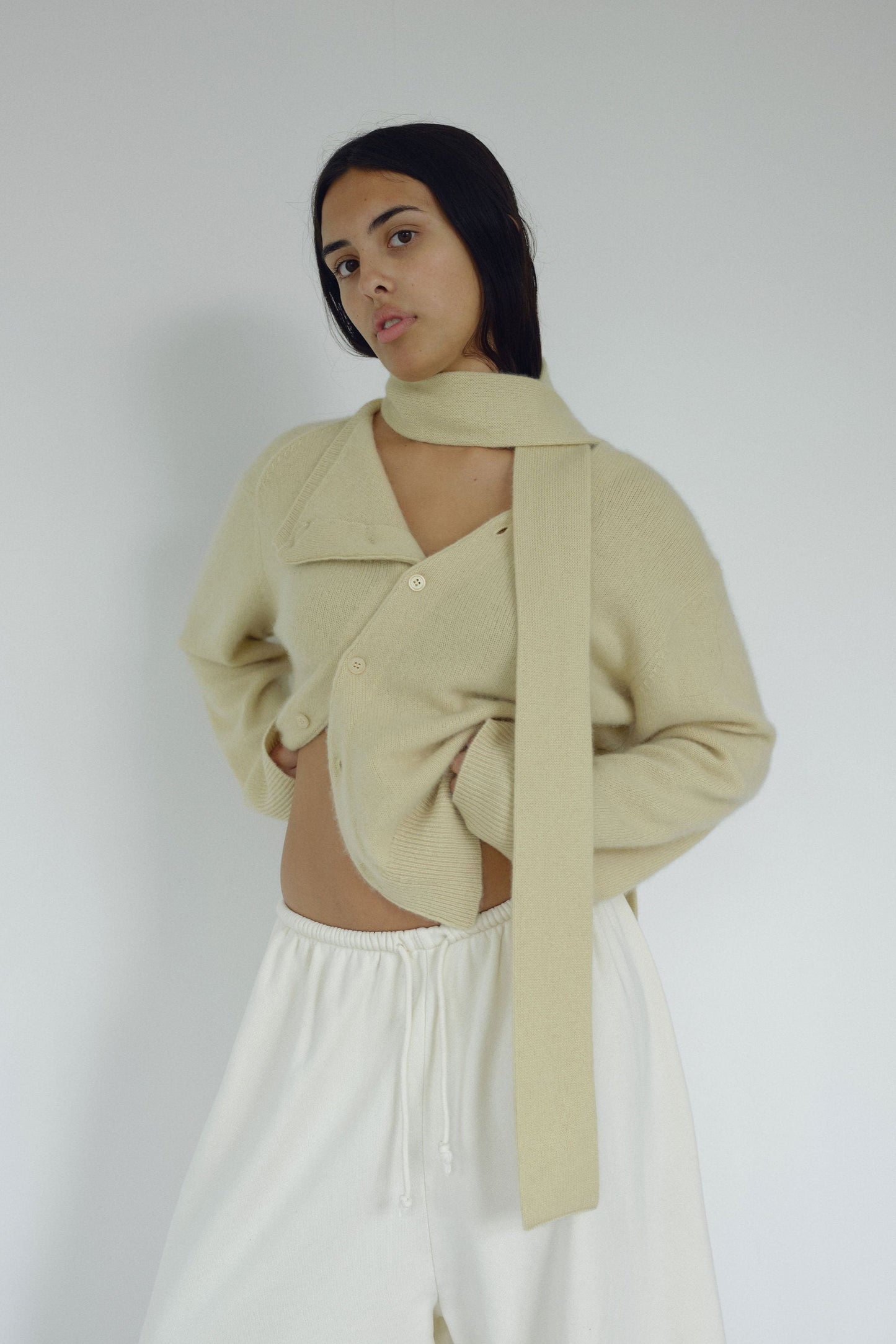 Wheat Cashmere Knit, S/M Sample
