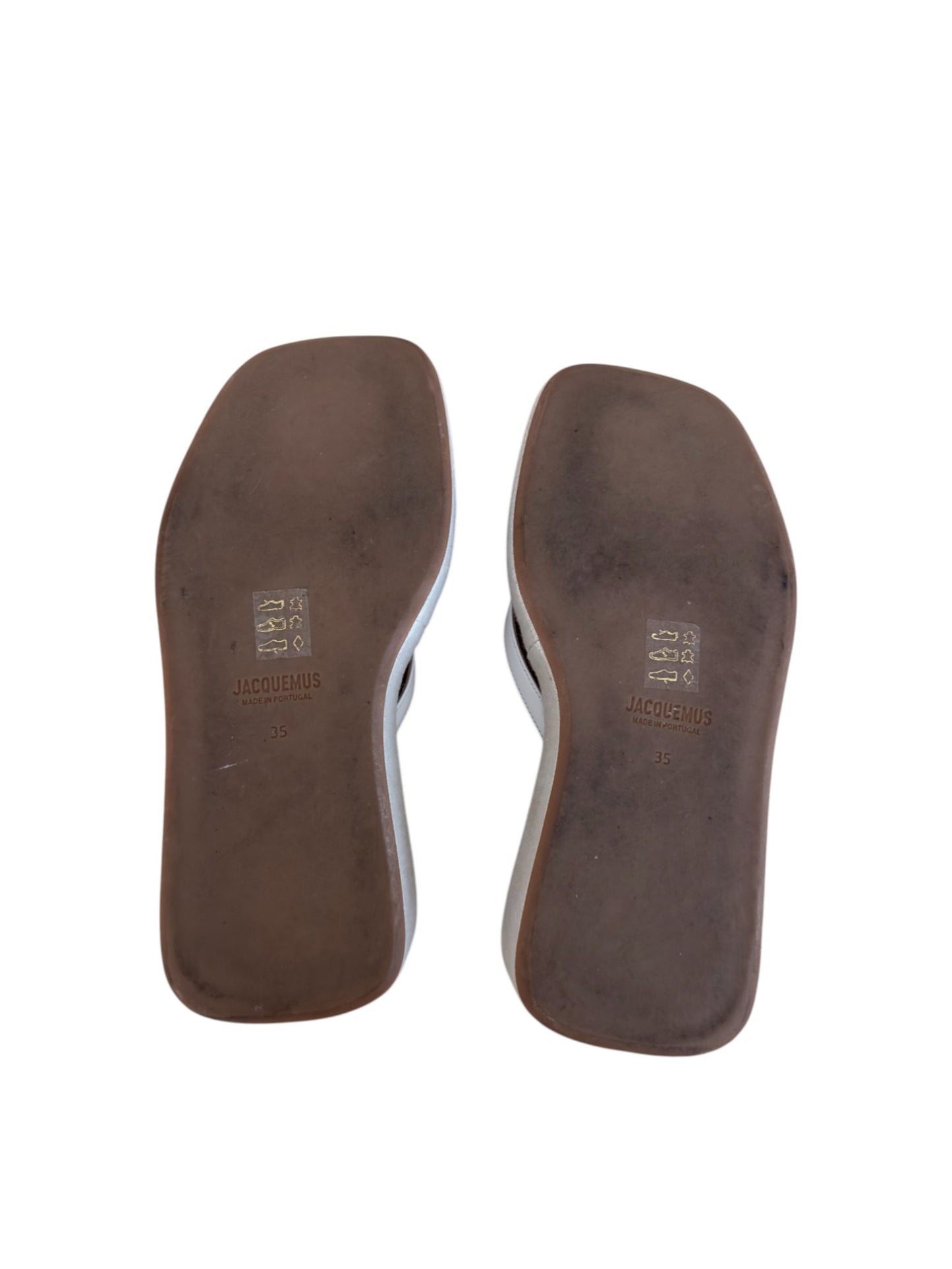 Jacquemus Linen Sandals, Size 35