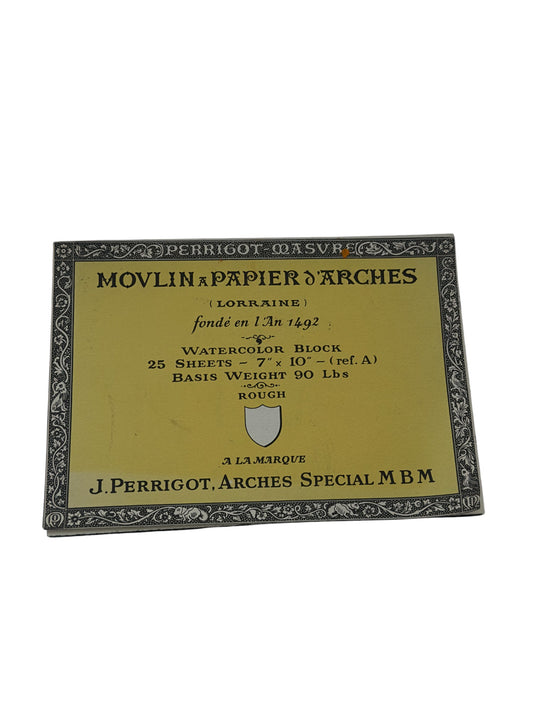 1940s Perrigot Masvre Movlin a Papier d'Arches Watercolor Block