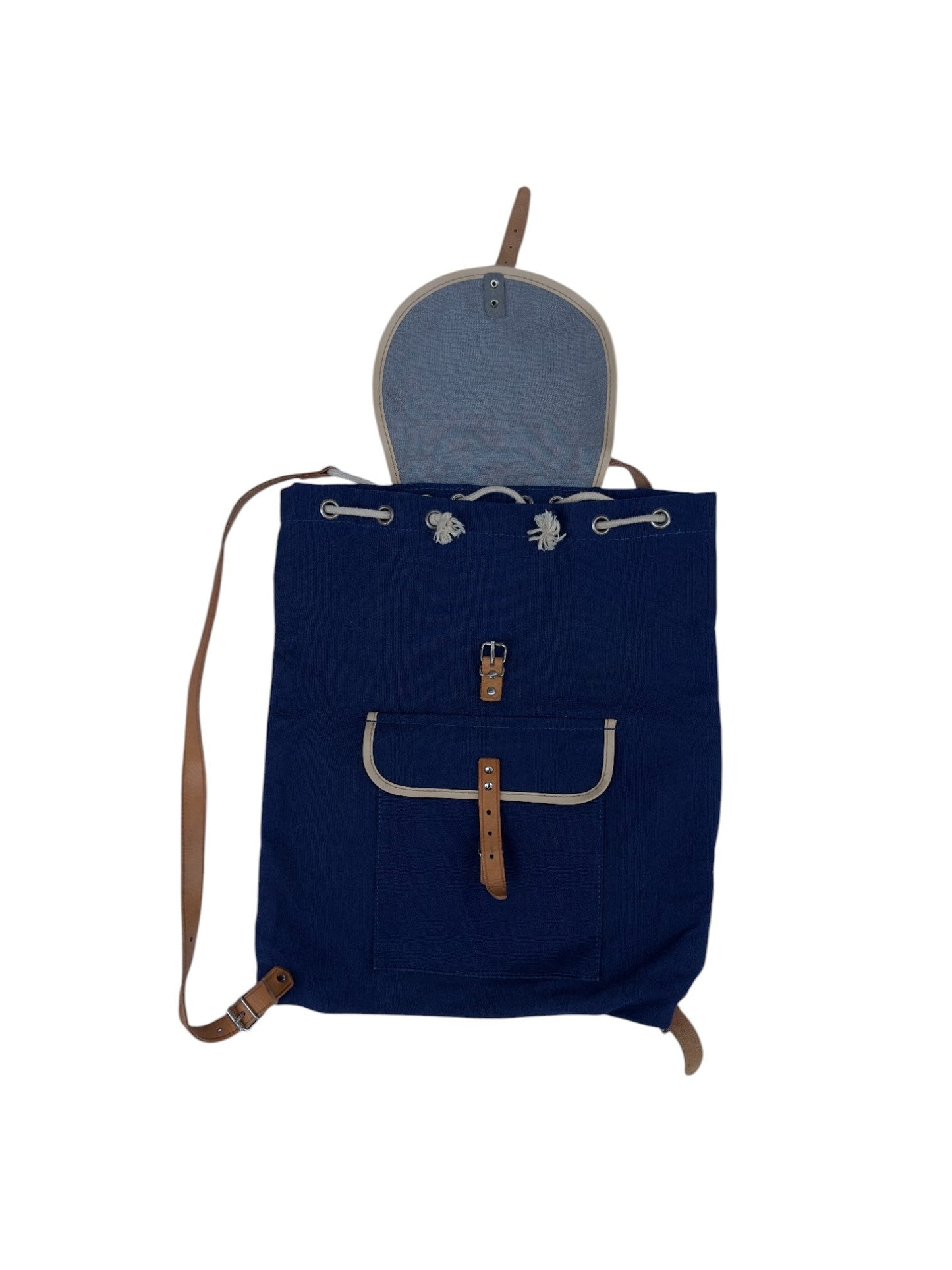 1970s Leather & Canvas Backpack