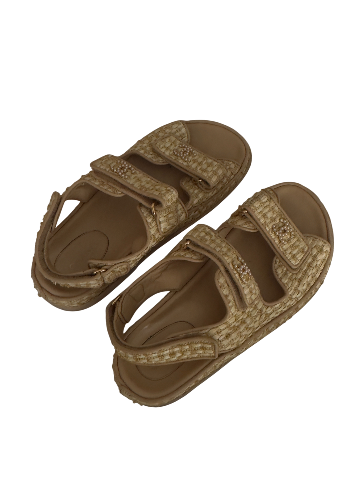 Chanel Raffia Dad Sandals, US 9