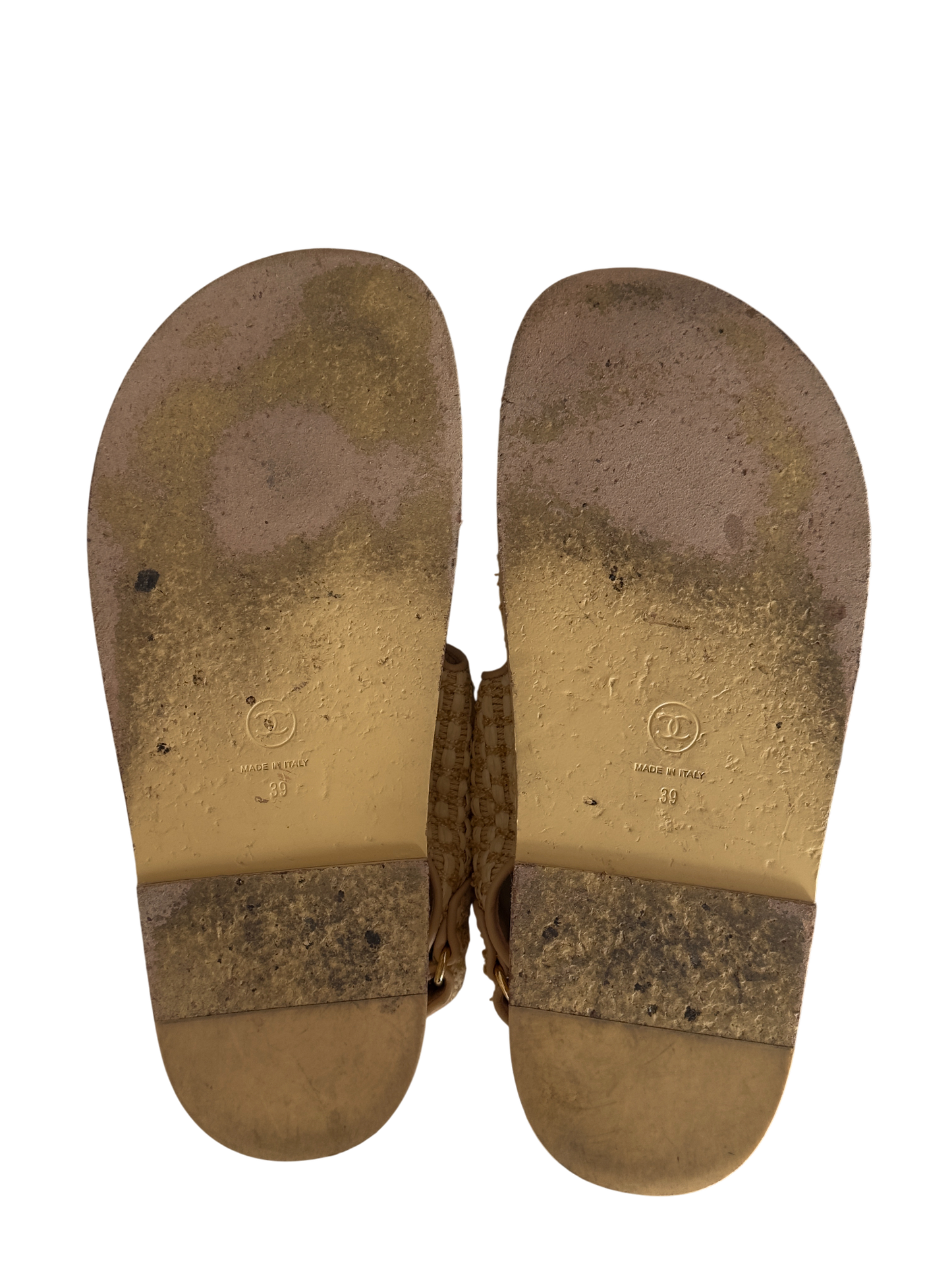 Chanel Raffia Dad Sandals, US 9