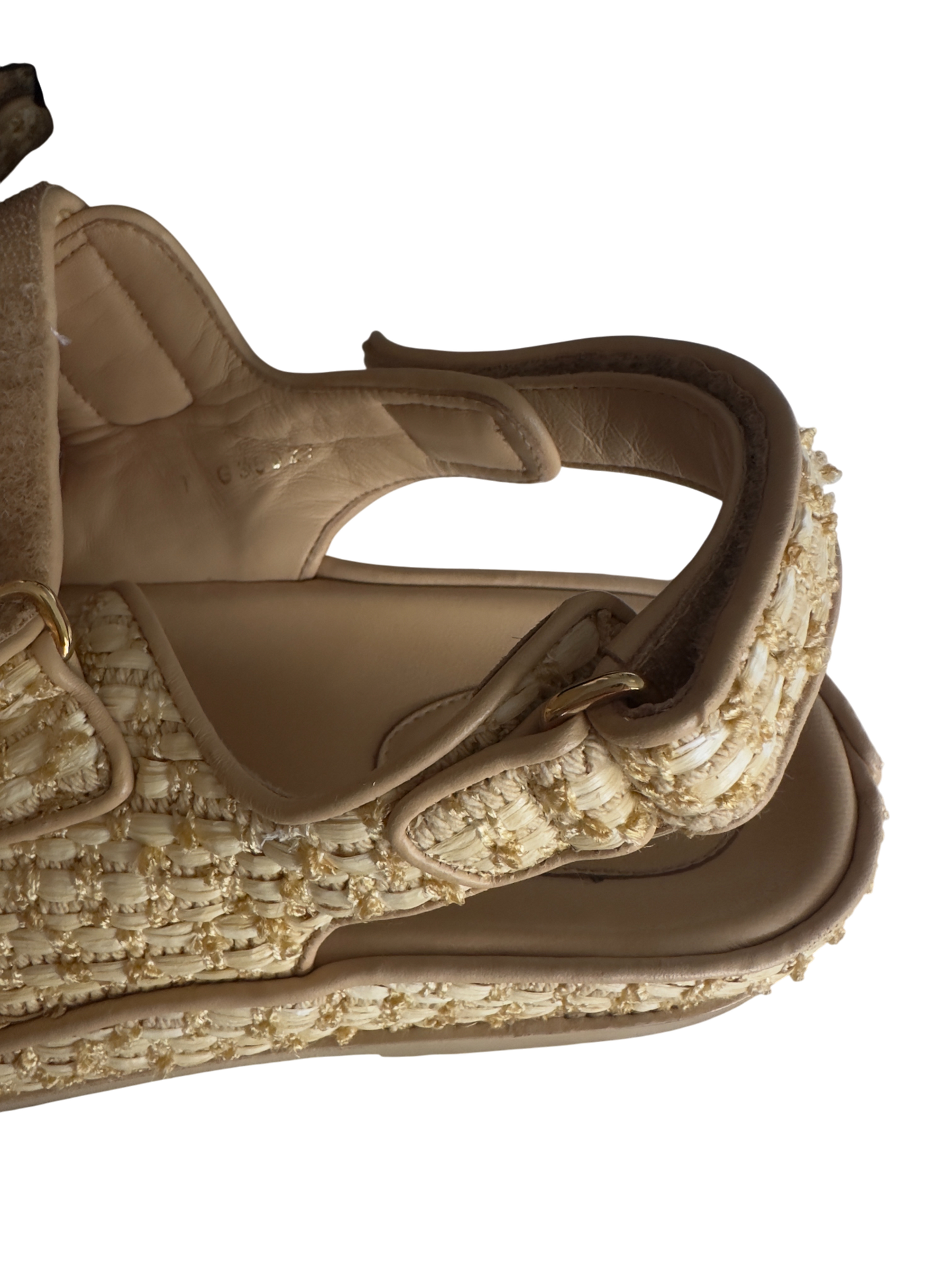 Chanel Raffia Dad Sandals, US 9