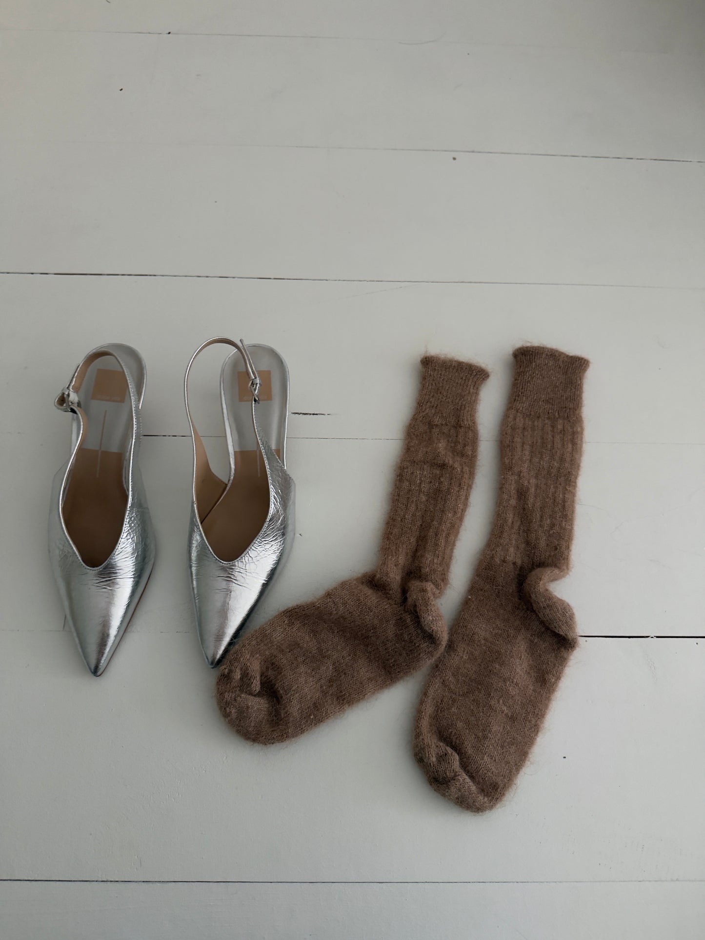 Dolce Vita Silver Shoes & Wool Socks , Size 9