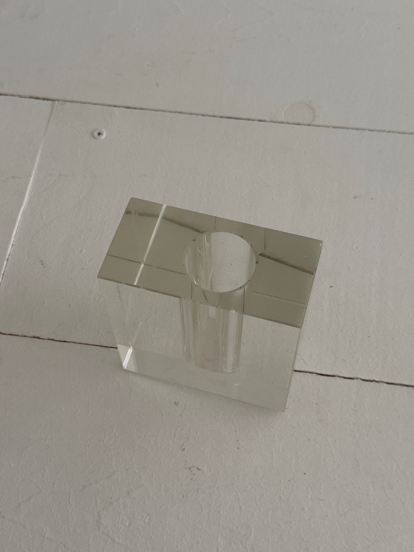 Mid Century Lucite Bud Vase