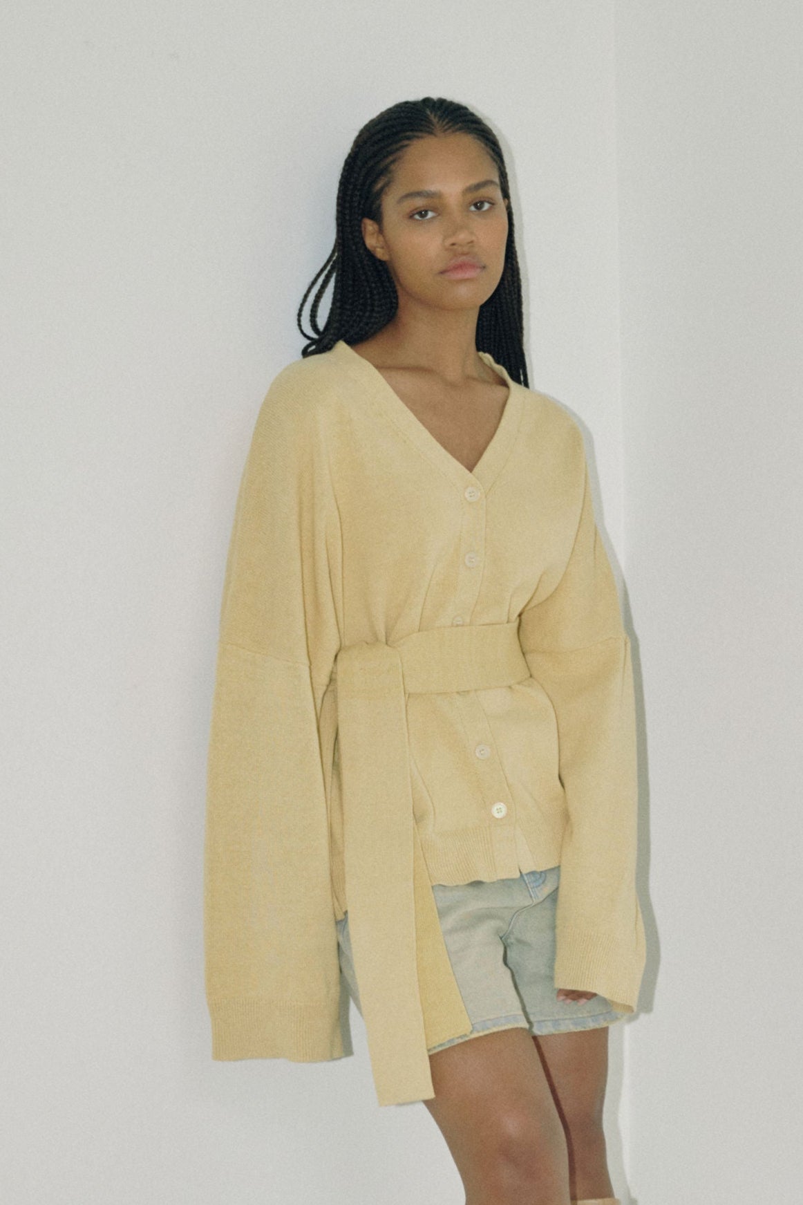 The Knit Cardigan, Wheat