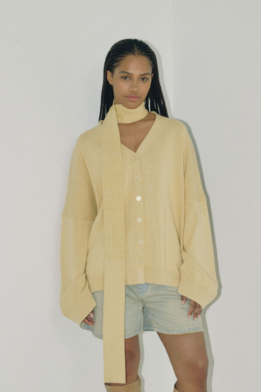 The Knit Cardigan, Wheat (flaw) - mislabelled