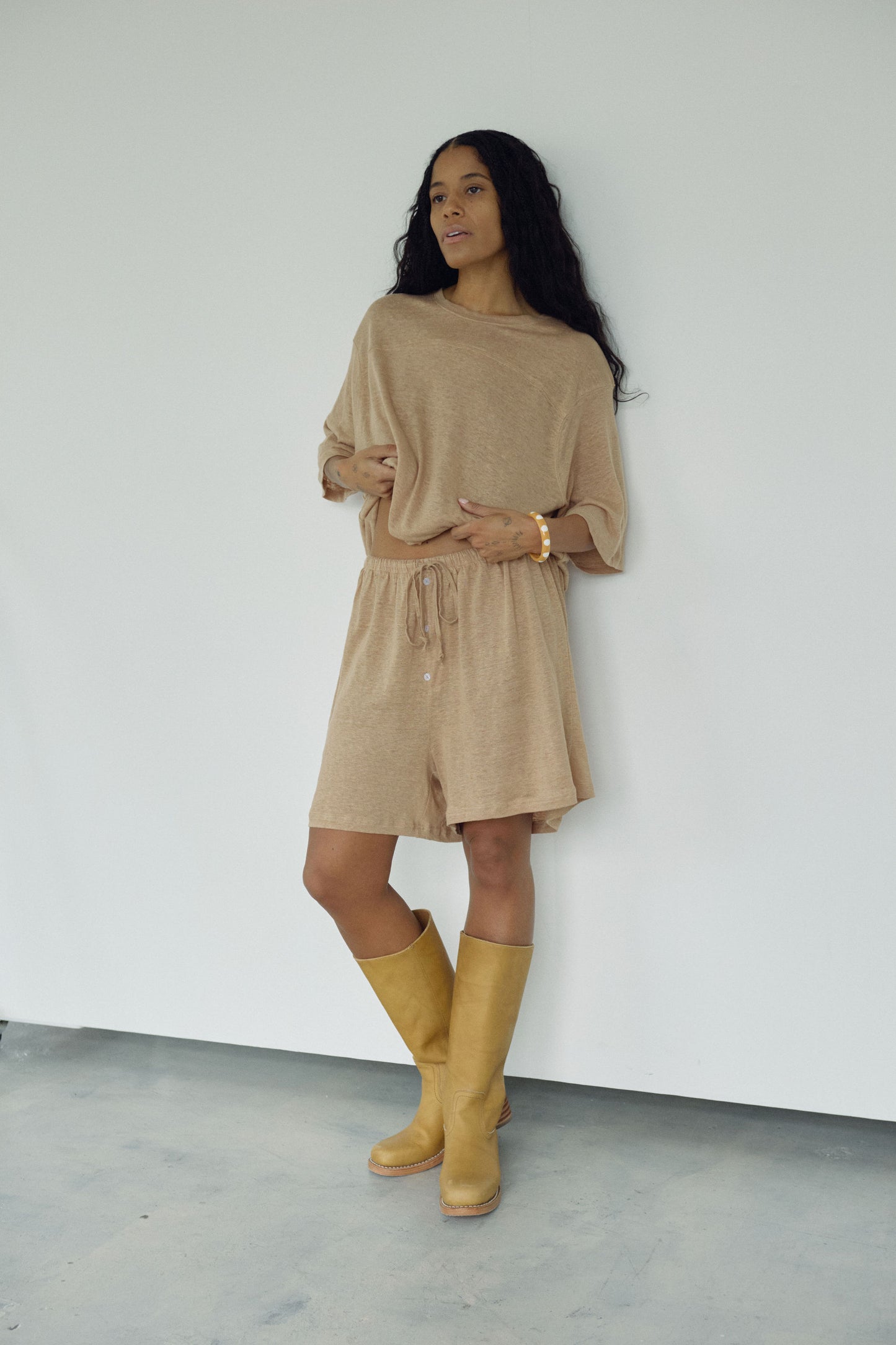 The Linen Boxer Short, Tan