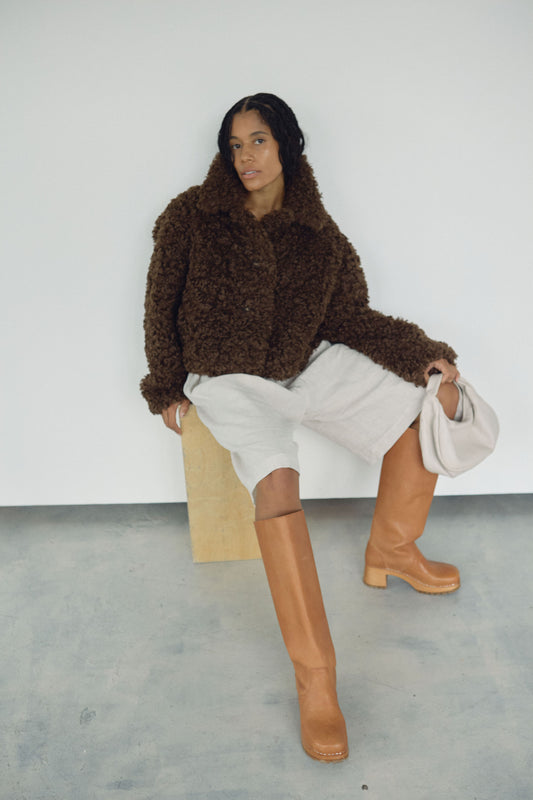 The Faux Fur Coat, Espresso