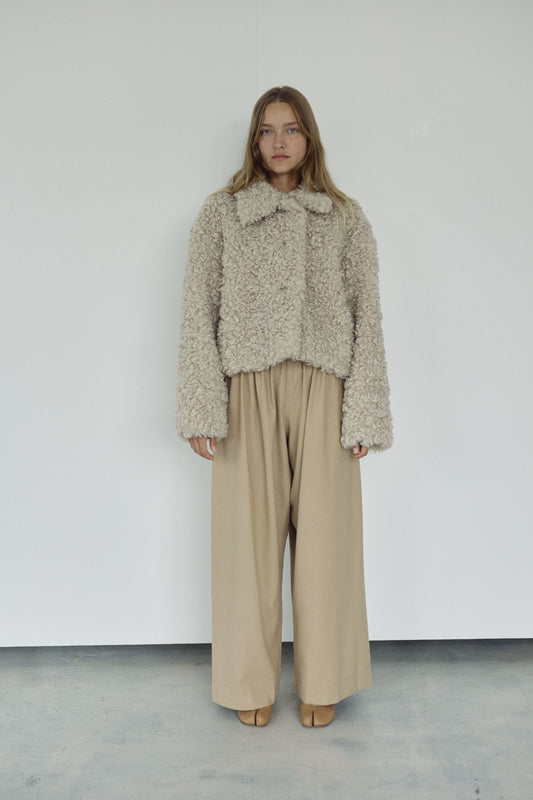 Raw Silk Trouser, Natural - Size 1