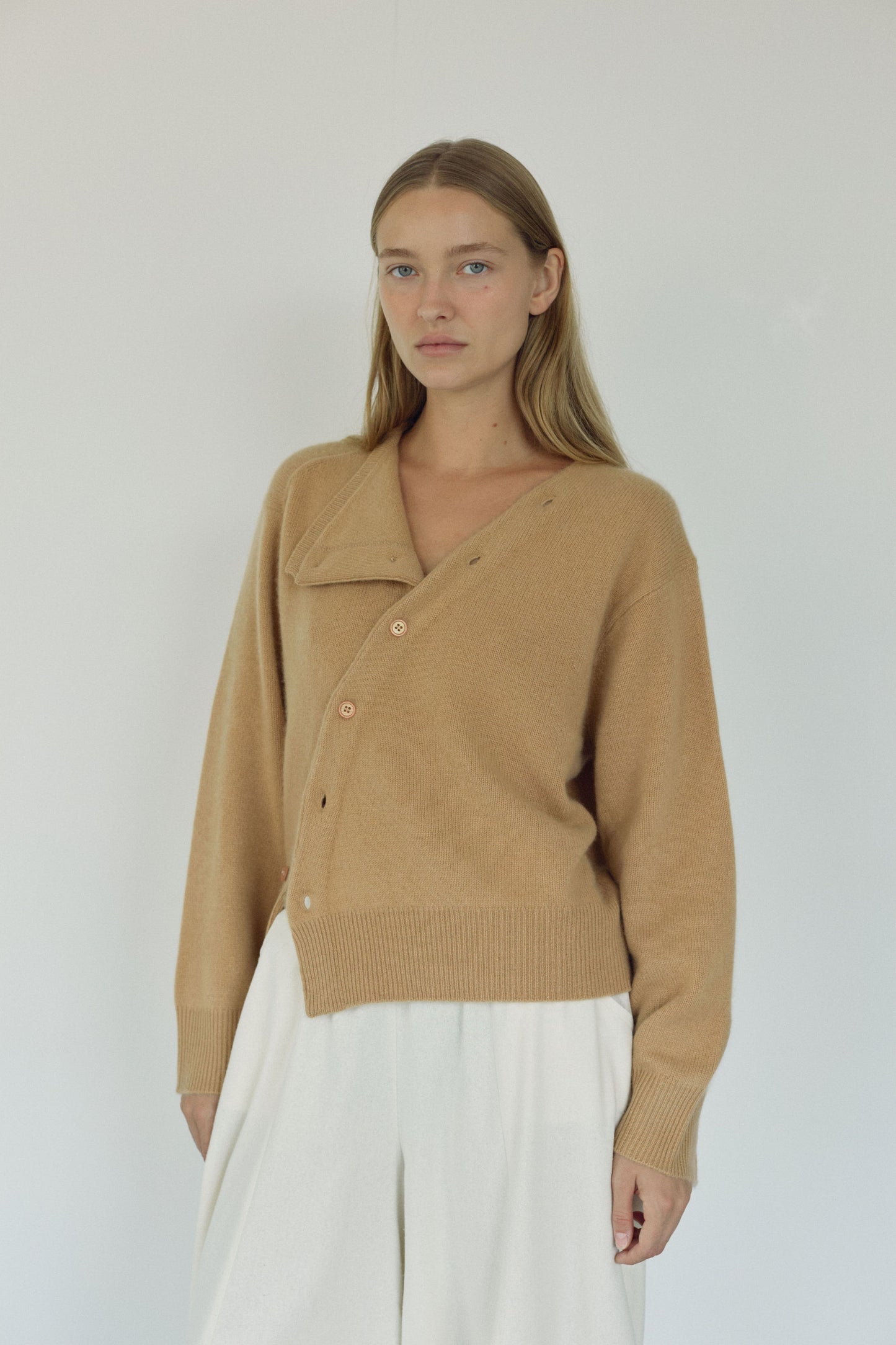 The Asymmetric Cashmere Knit, Toast