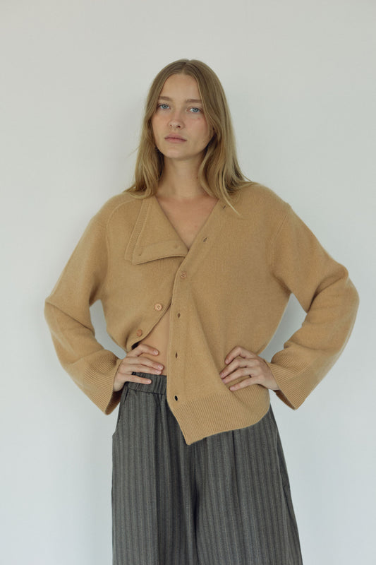 The Asymmetric Cashmere Knit, Toast