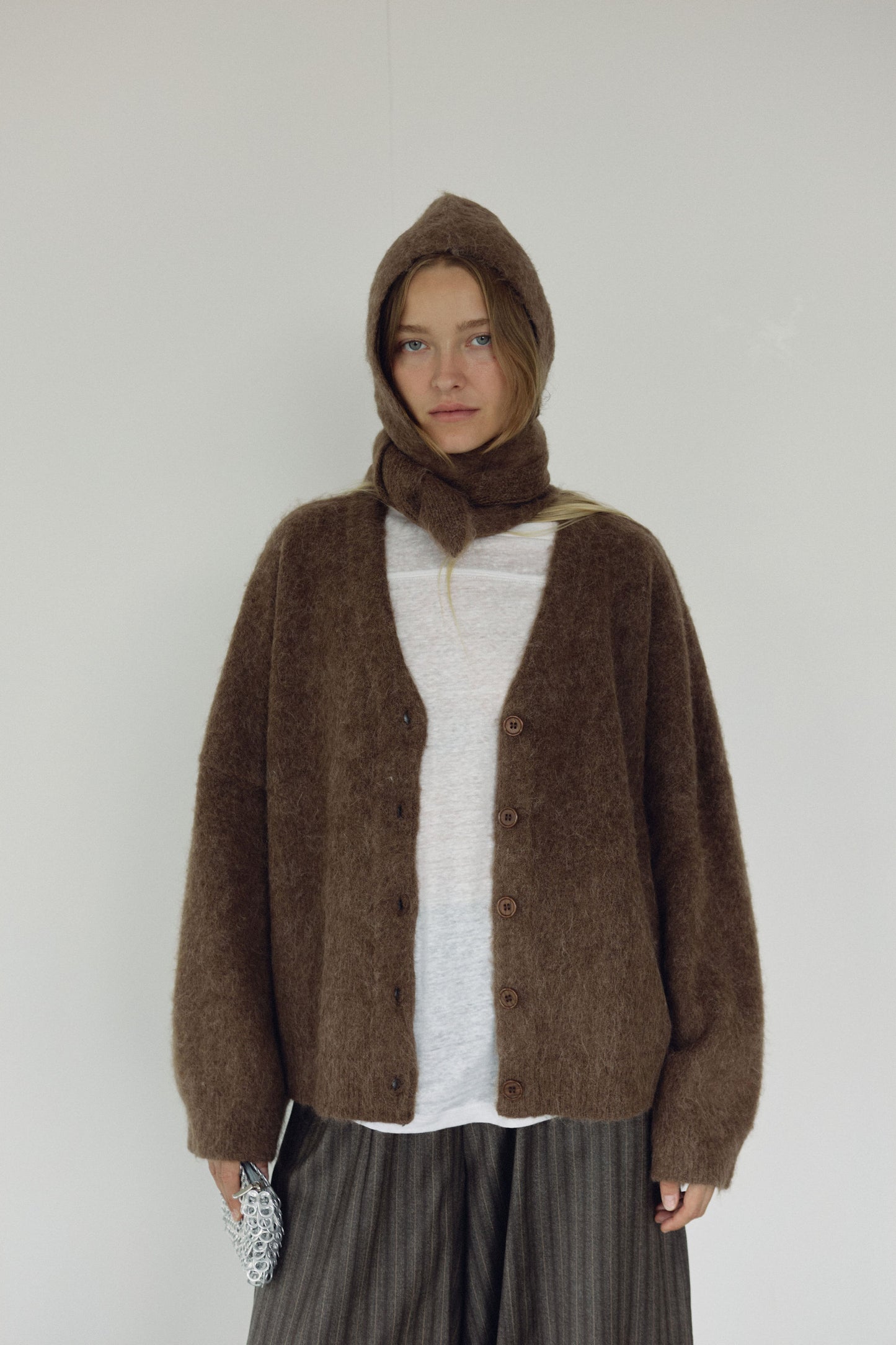 Umber V Neck, LXL Sample