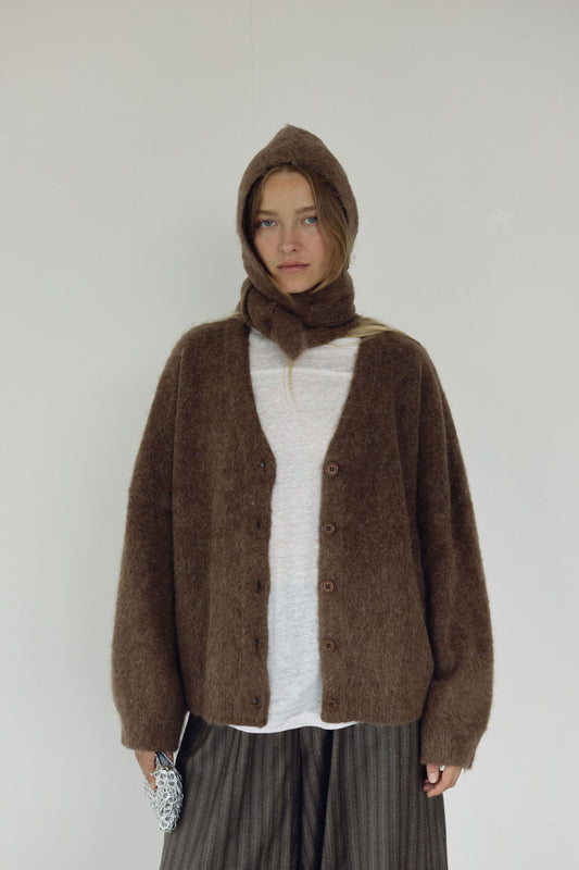 Umber V Neck, LXL Sample