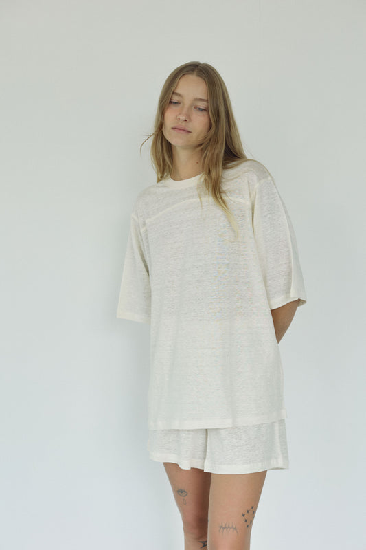 The Linen Tee, Milk