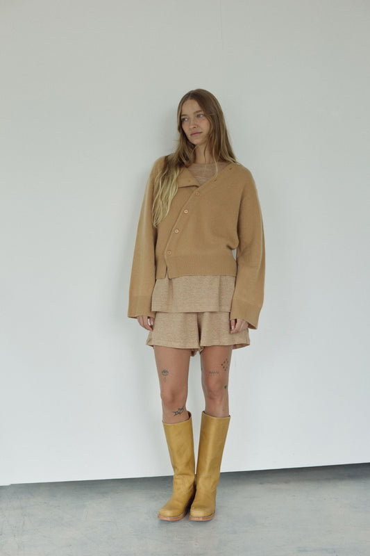 The Linen Boxer Short, Tan