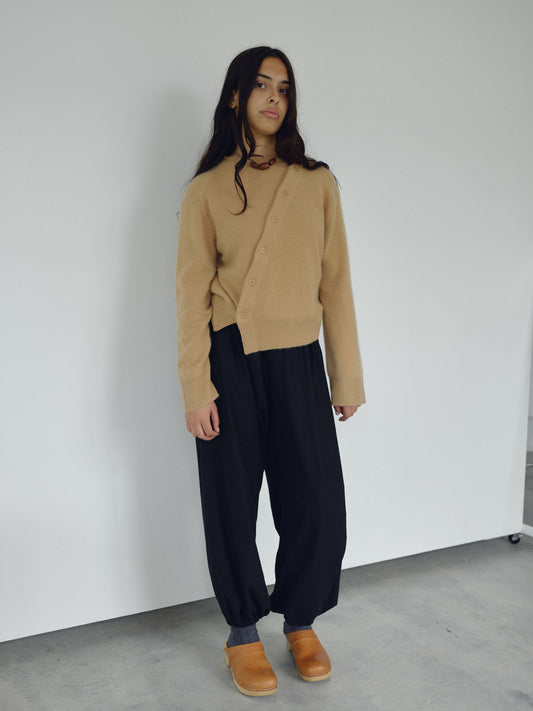 Black Linen Harem Pant, Size 2