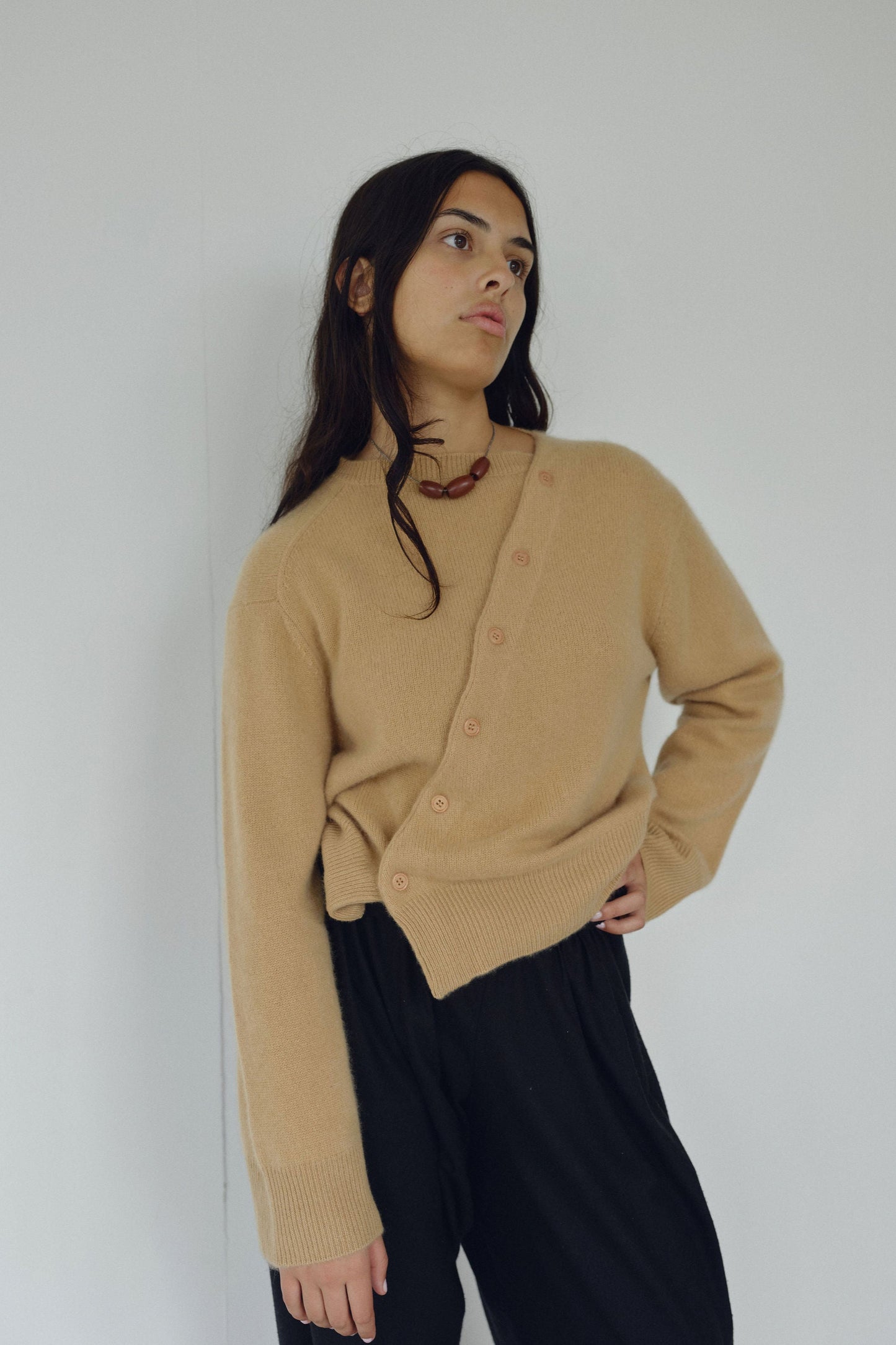 The Asymmetric Cashmere Knit, Toast