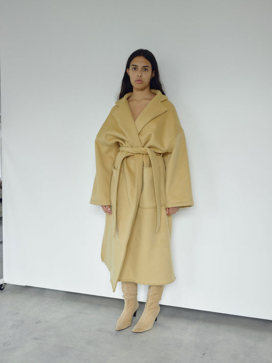 Wool Wrap Coat Sample, S/M