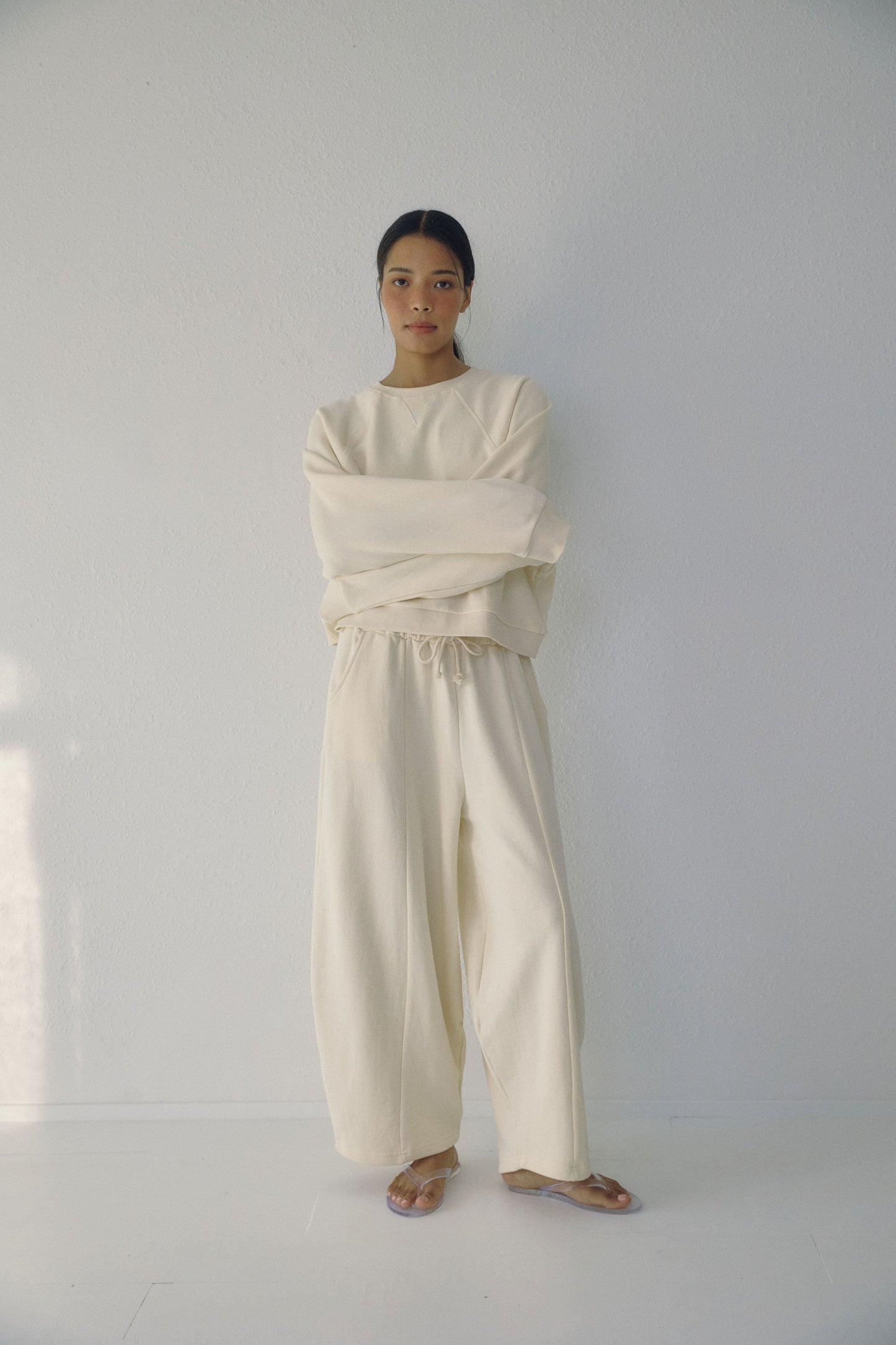 The Barrel Sweat Pant - Milk