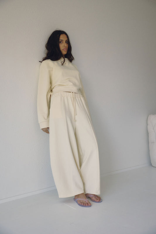 The Barrel Sweat Pant - Milk