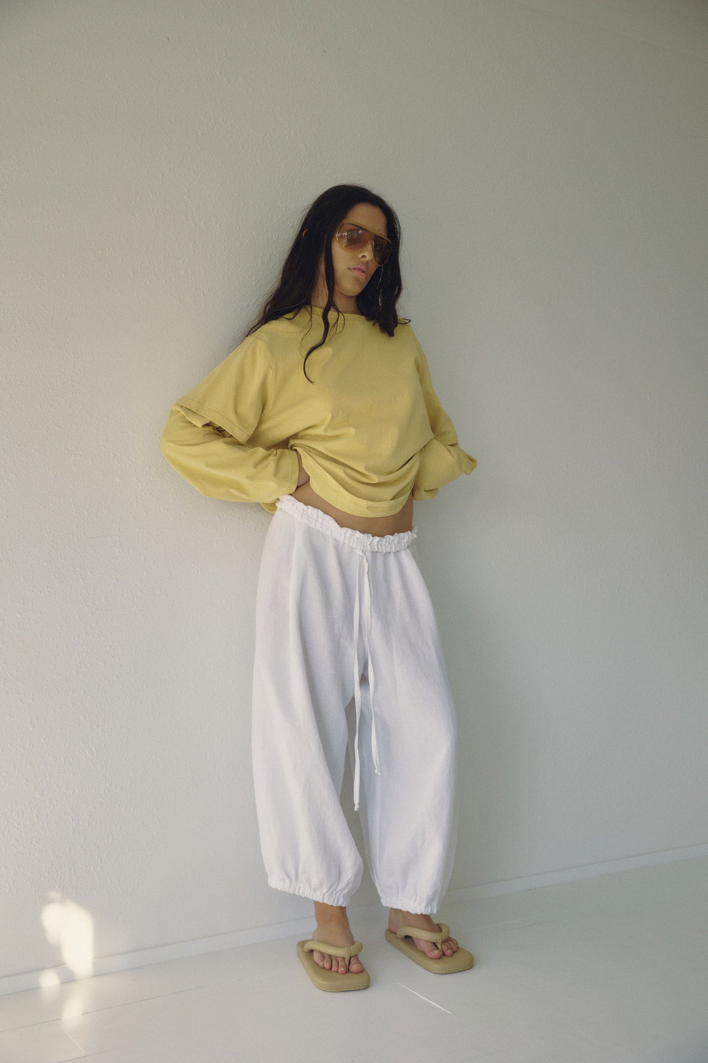 White Linen Harem Pant Size 2