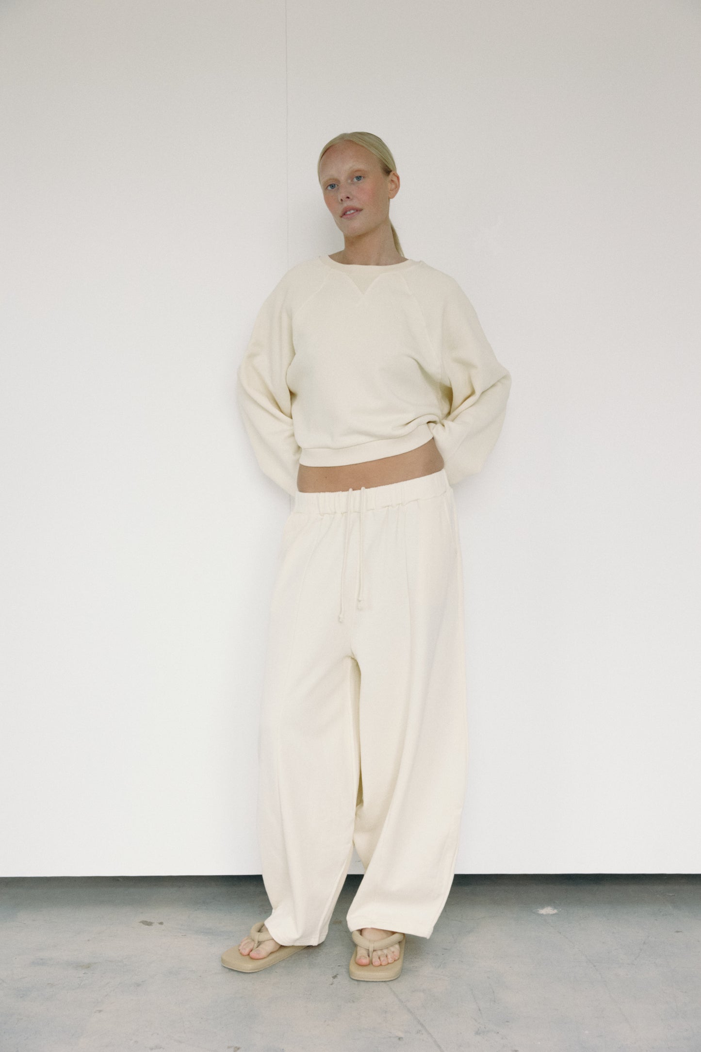 The Barrel Sweat Pant - Milk
