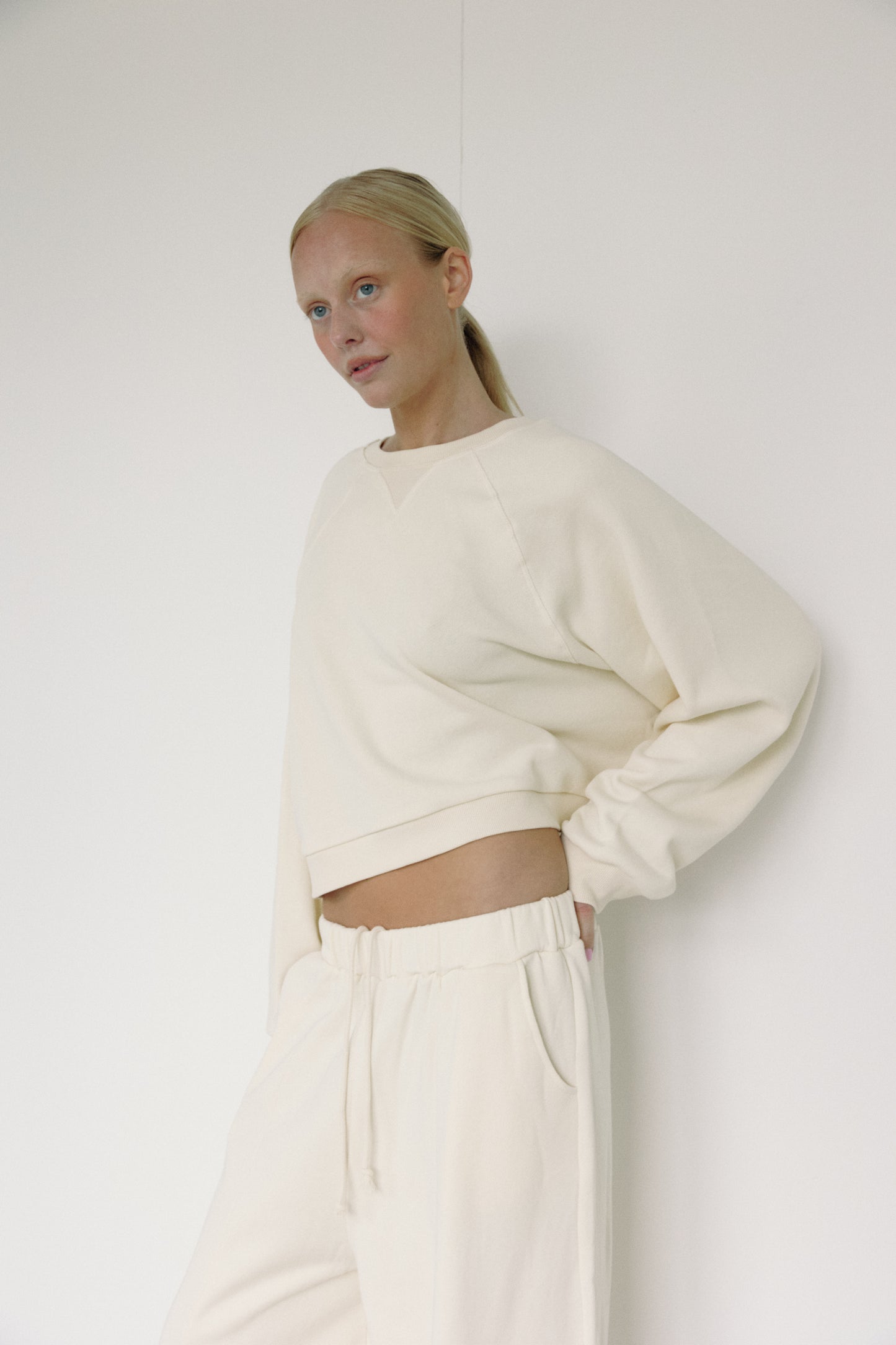 The Barrel Sweat Pant - Milk
