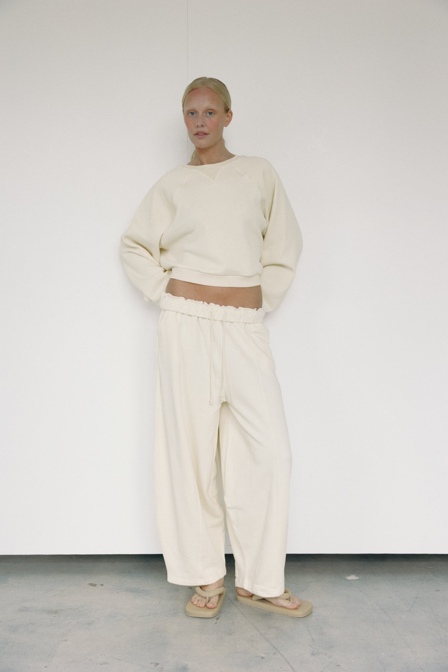 The Barrel Sweat Pant - Milk