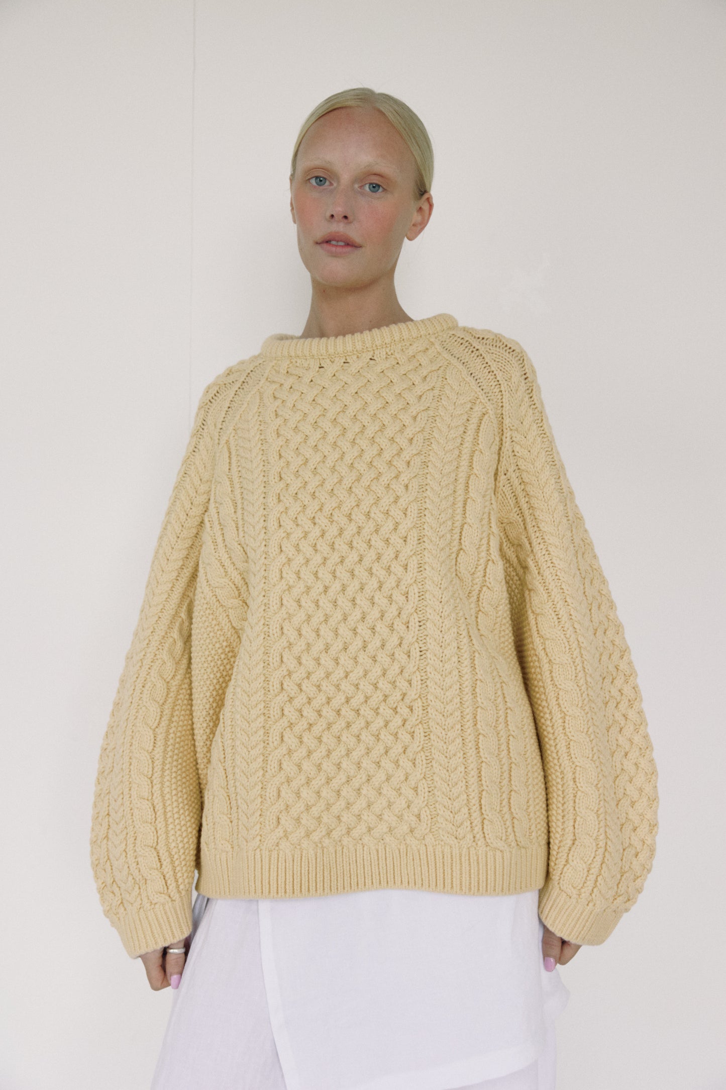 Wool Fisherman Knit Sample