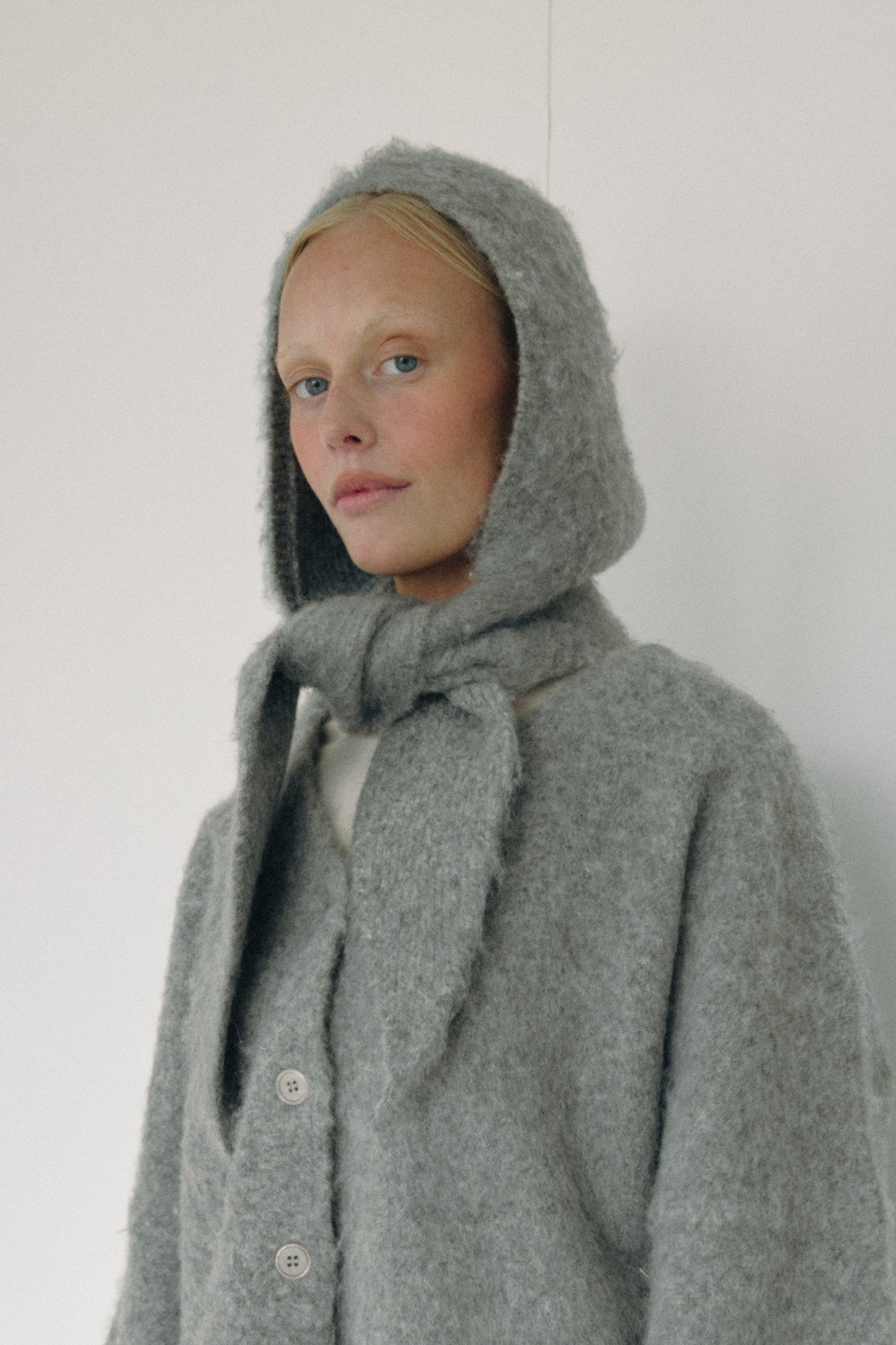 The Hooded Scarf, Grey