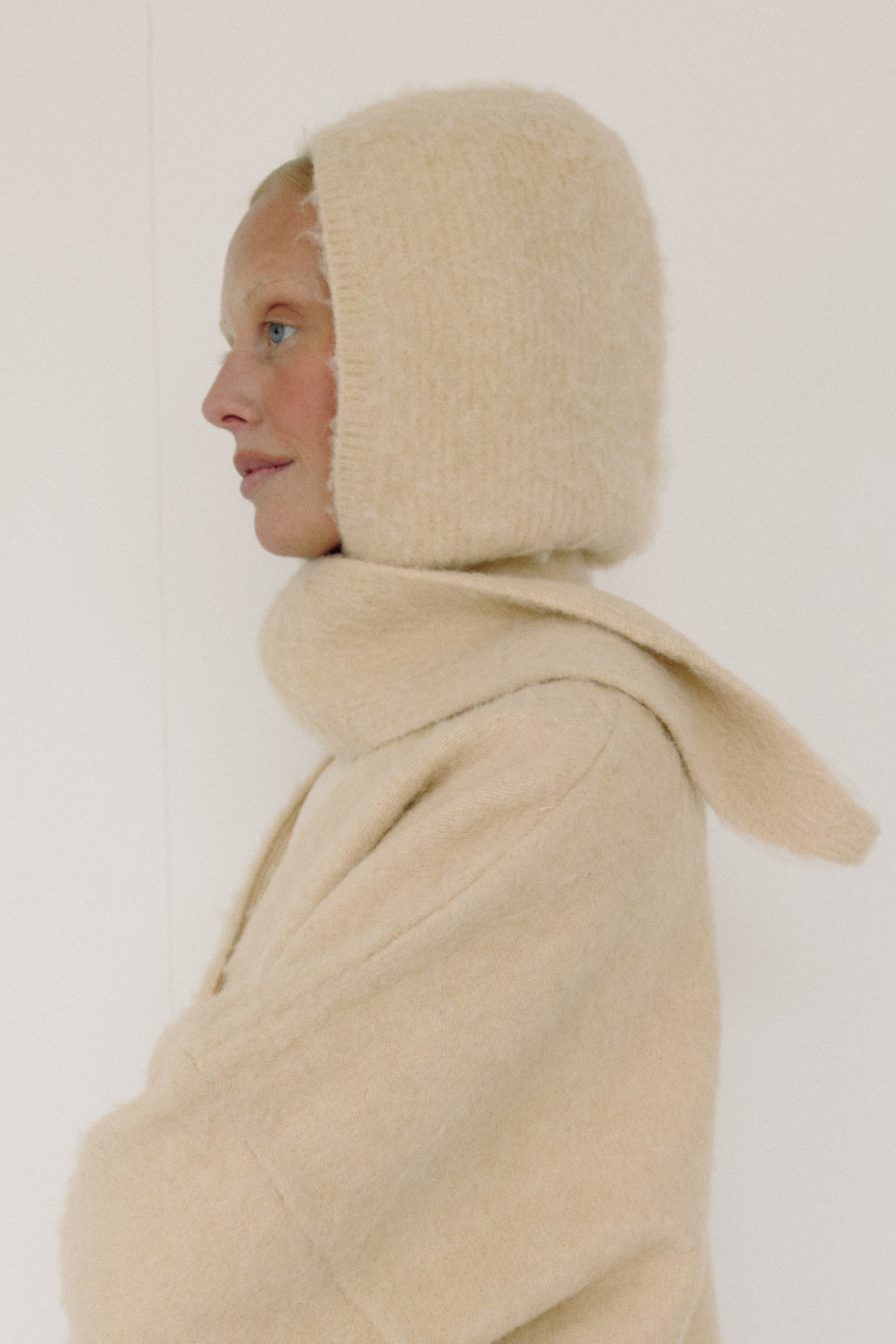 The Hooded Scarf, Cream