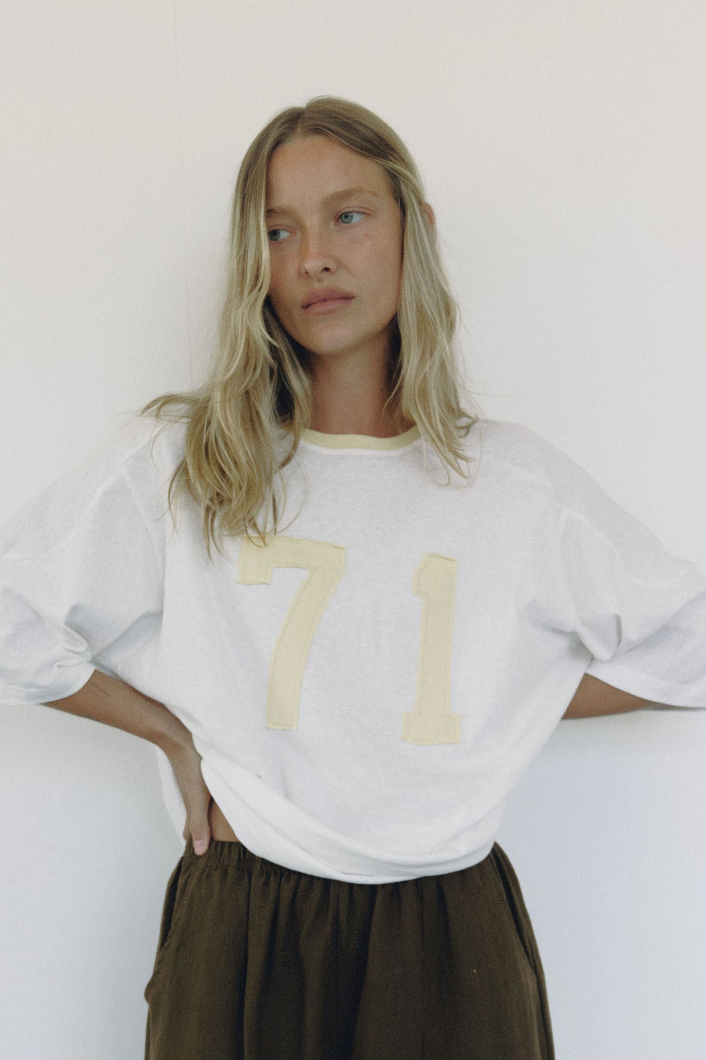 The 71 Tee - White / Yellow