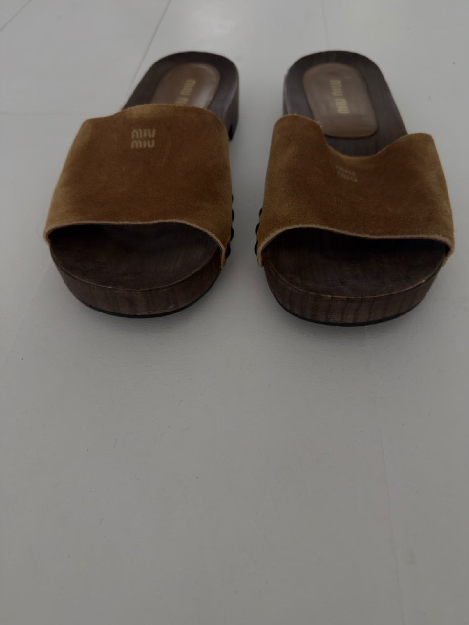 Miu Miu Suede Clogs, 39