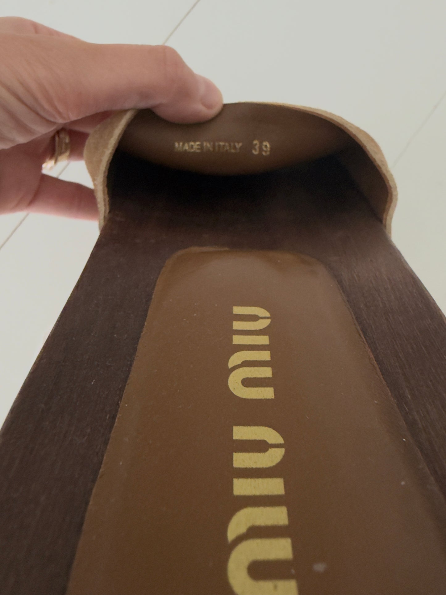 Miu Miu Suede Clogs, 39