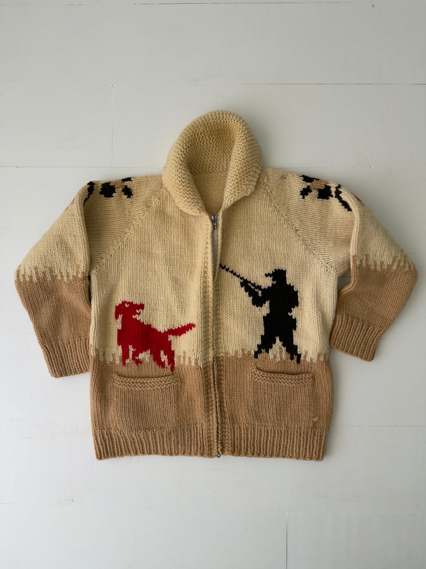 1960s Hunting Wool Cardigan