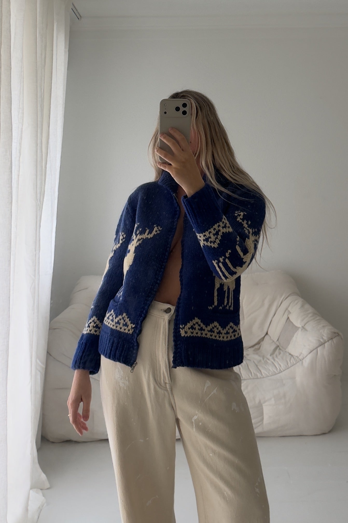 1960s Deer Wool Cardigan