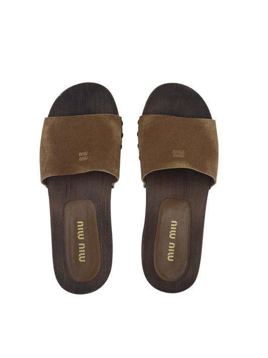 Miu Miu Suede Clogs
