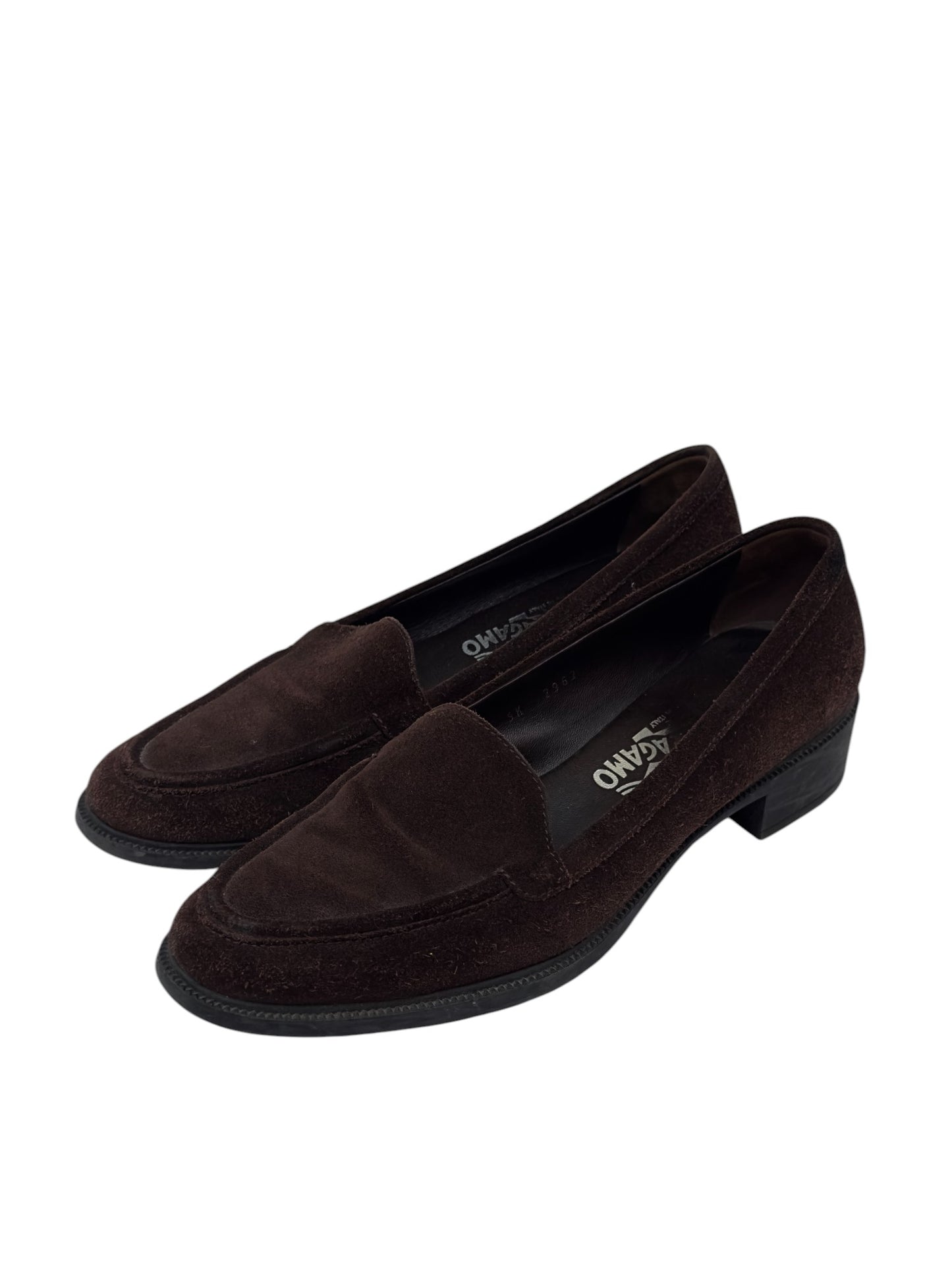 Suede Ferragamo Loafers, Size 8.5