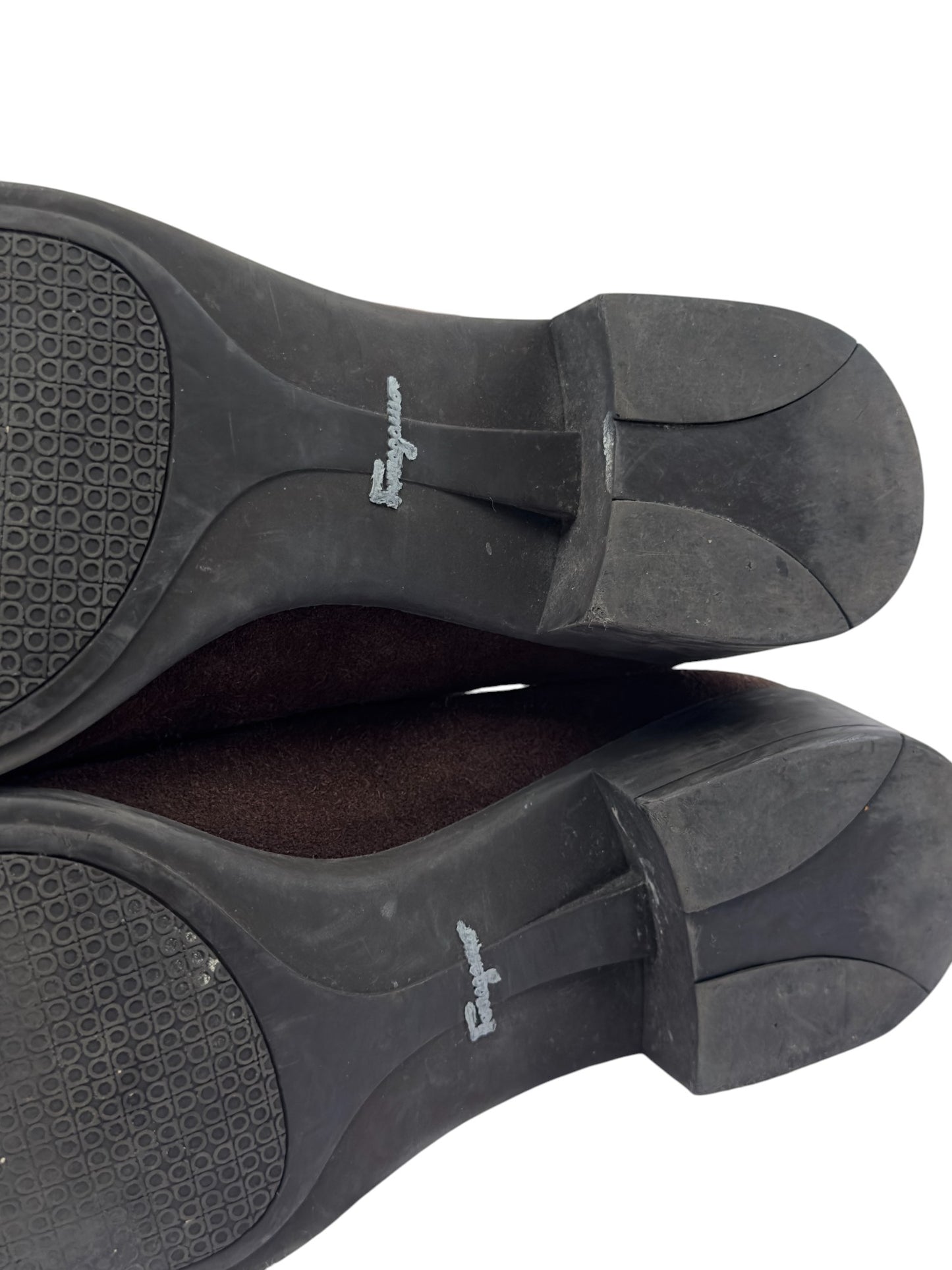 Suede Ferragamo Loafers, Size 8.5
