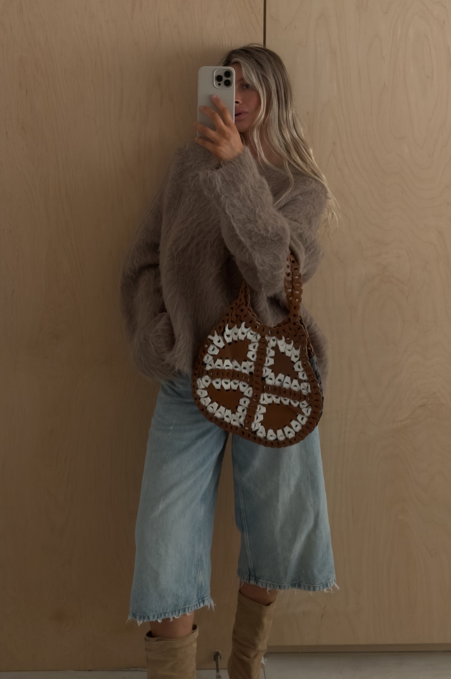 Woven Leather Purse