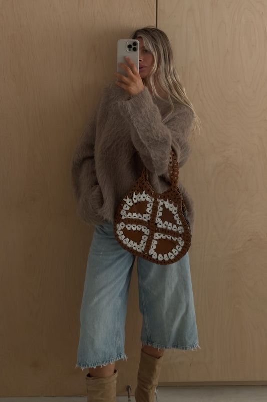 Woven Leather Purse
