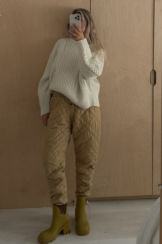 1970s Quilted Thermal Pants