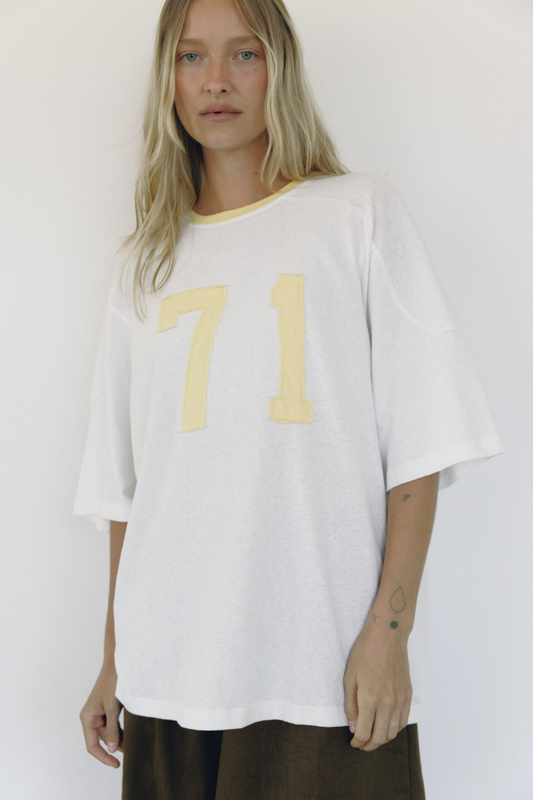 The 71 Tee - White / Yellow