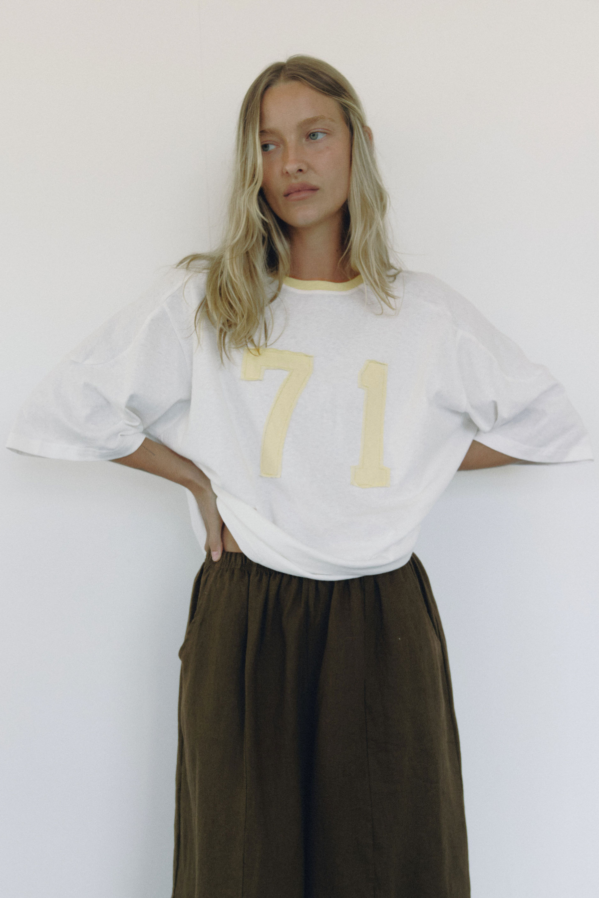 The 71 Tee - White / Yellow